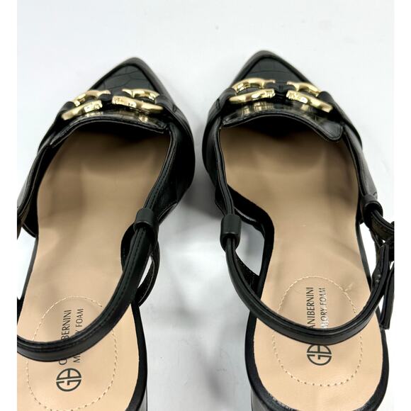 Giani Bernini Women's Brielle Pointed Toe Slingback Pumps  7.5M Black NWT - Picture 6 of 8